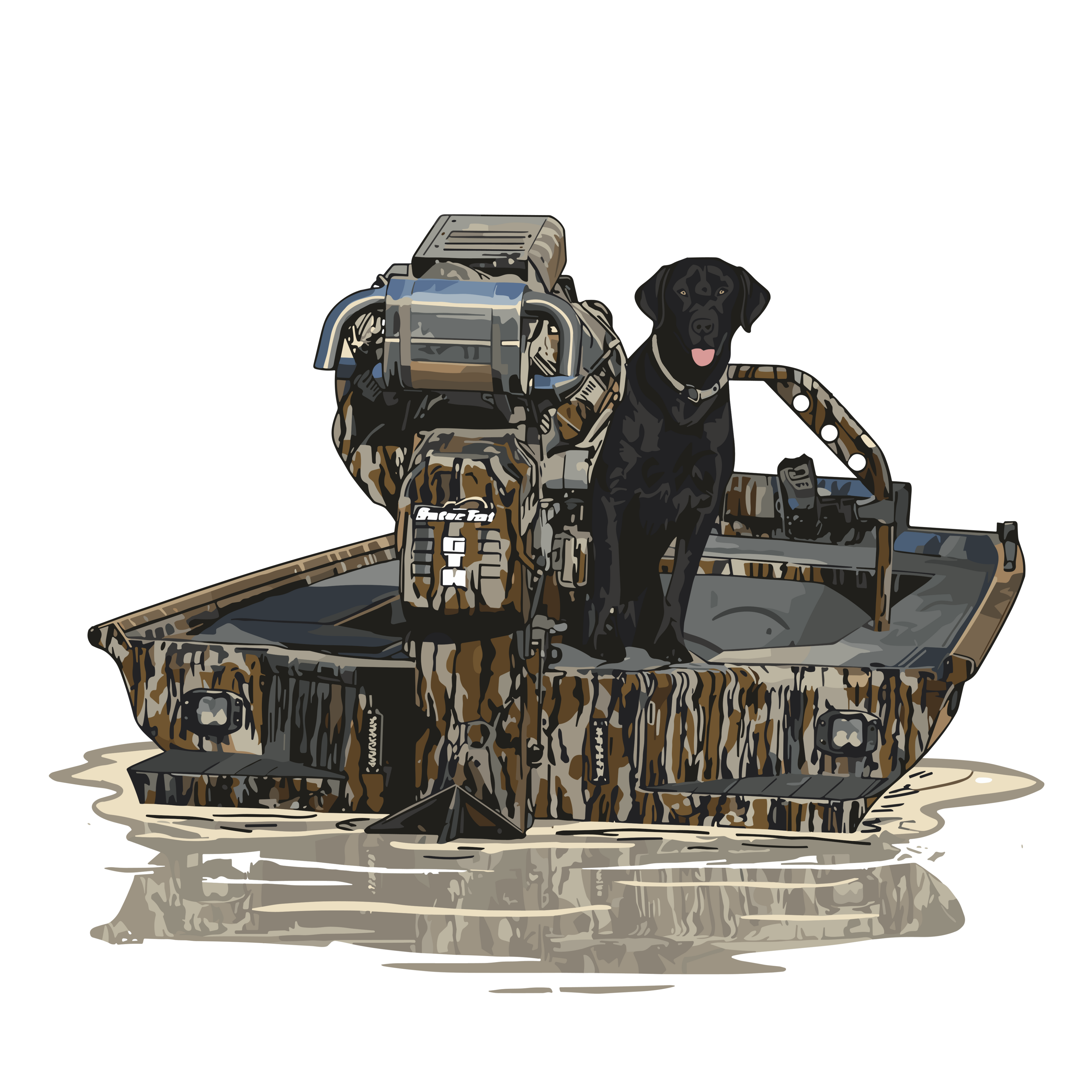 Black Dog Mud Boat Tee